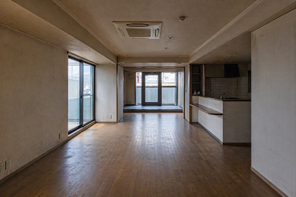 F様邸の整理完了後。空っぽになった同じ部屋