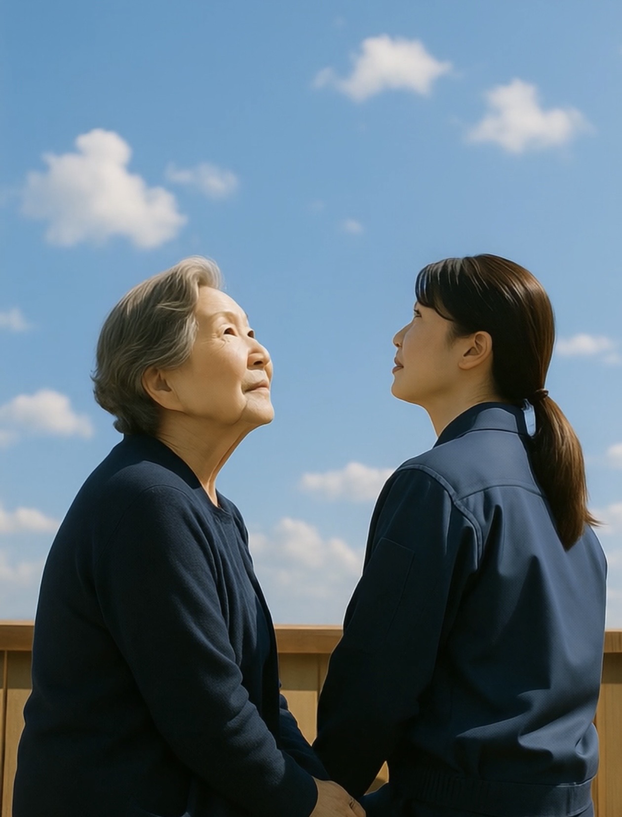ご家族とスタッフが穏やかに寄り添う様子